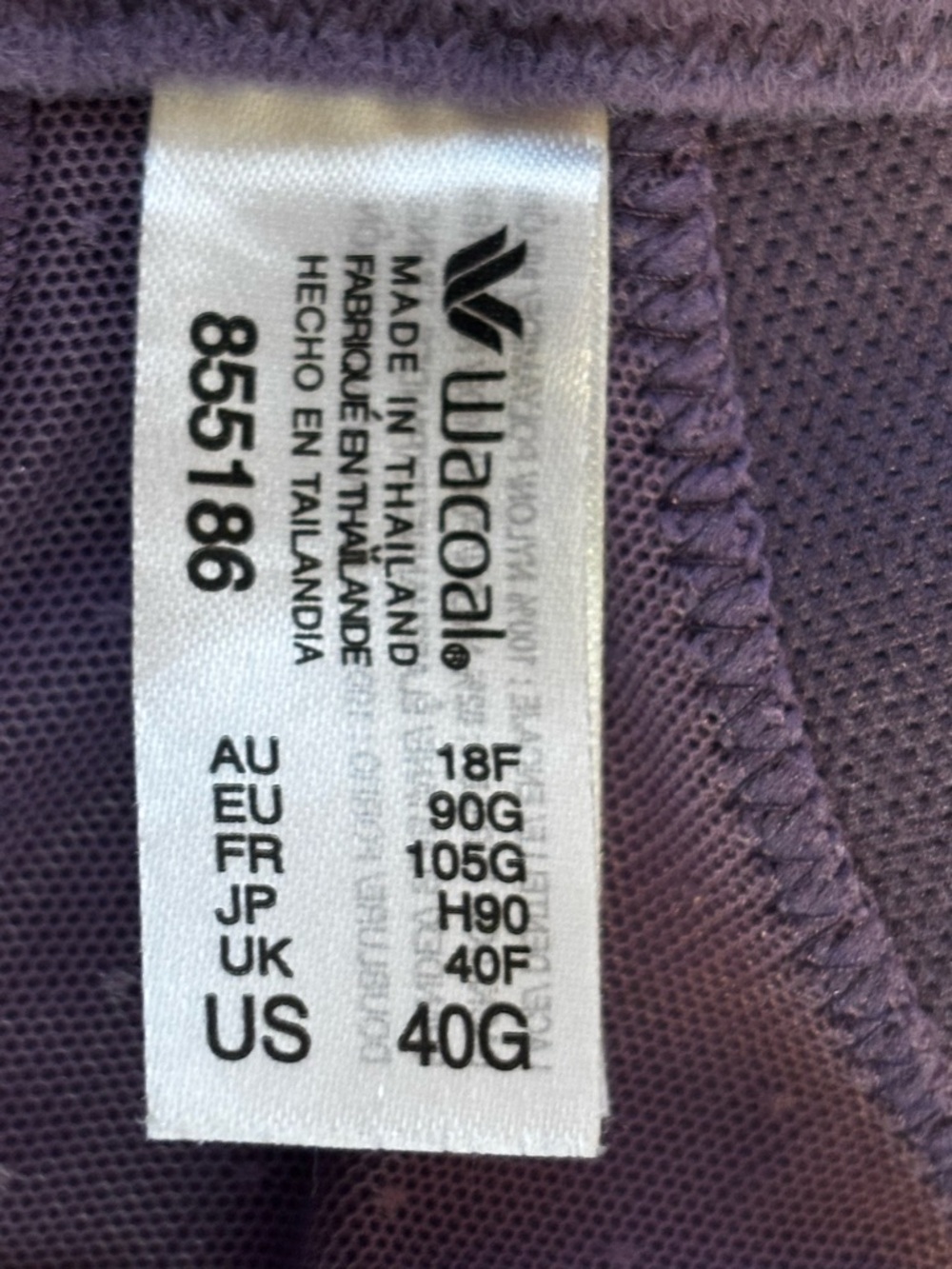 Waycoal Purple RetroChic Full Figure- 40G - Picture 4 of 8